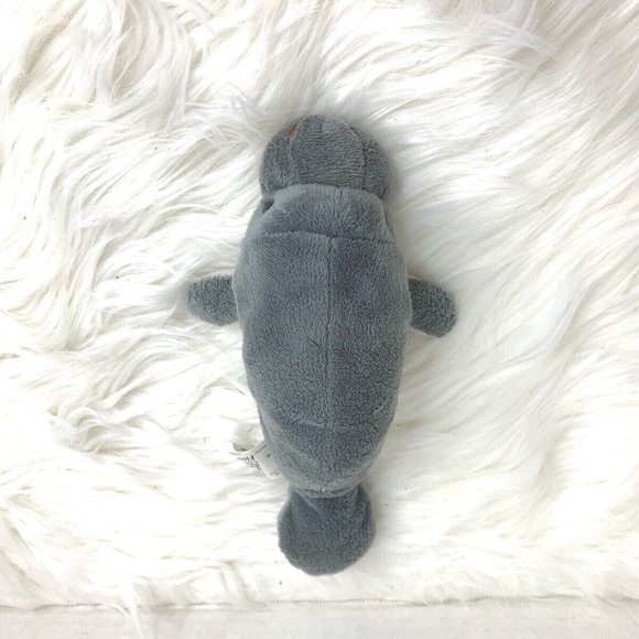 fiesta 9 in Tall Bean Bag Plush Manatee Stuffed Animal Toy Gray - Picture 3 of 6